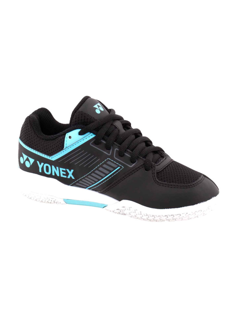 Детски обувки за тенис и бадминтон Yonex Power Cushion Strider Flow Junior Lace - Black/Blue