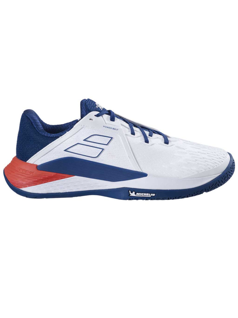 Babolat Propulse Fury 3 AC White / Estate Blue мъжки тенис обувки
