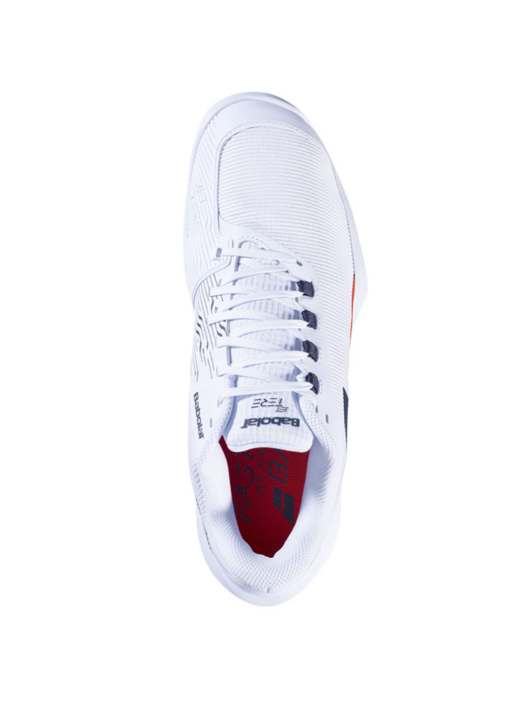 Babolat Jet Tere 2 All Court Men's Tennis Shoes - White / Strawberry Red