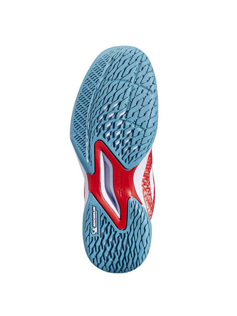 Тенис обувки Babolat JET MACH 3 KID GIRL ALL COURT FIESTA RED