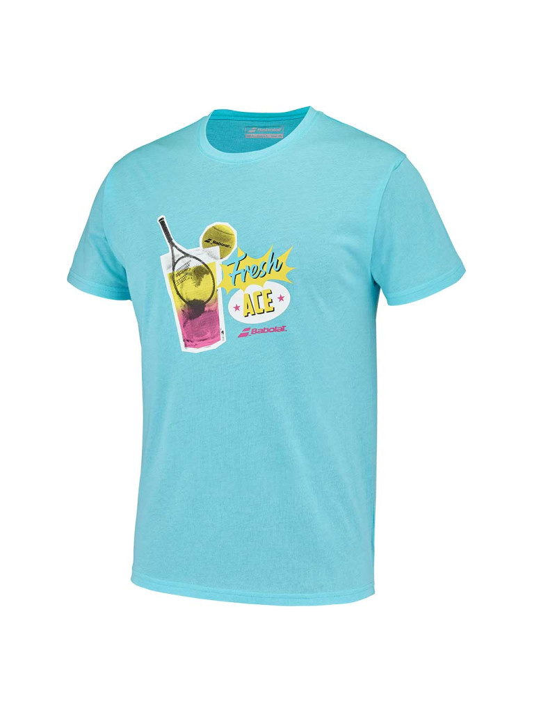 Babolat Exercise Message Tee Men - Angel Blue