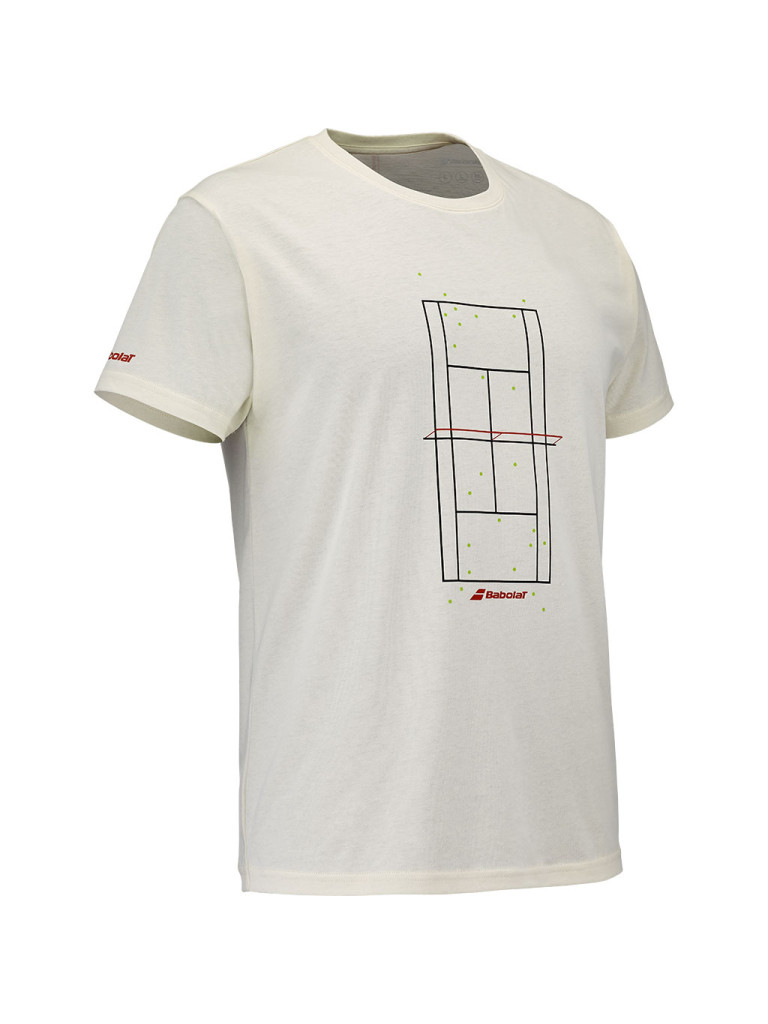 Babolat Exercise Message Tee Men - Cannoli Cream