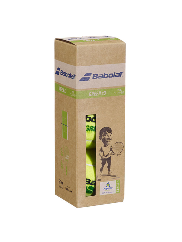 Тенис топки Babolat Green X3, 3 бр.