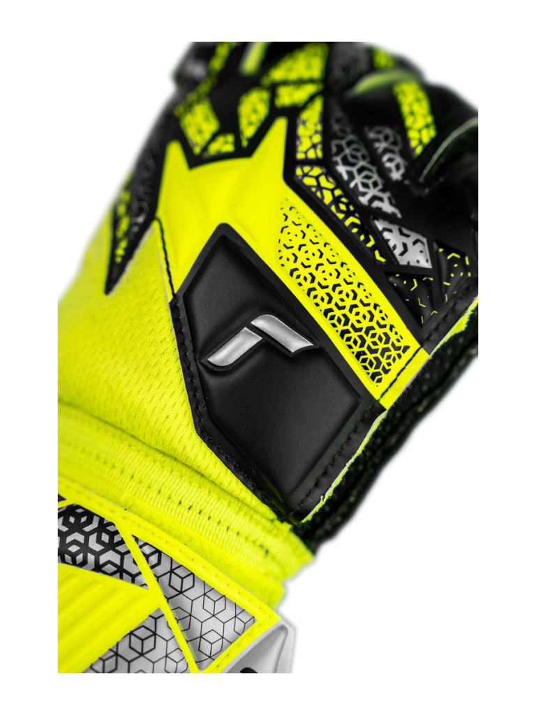 Детски вратарски ръкавици Reusch Attrakt Silver Junior 2025 - Safety Yellow-Silver-Black