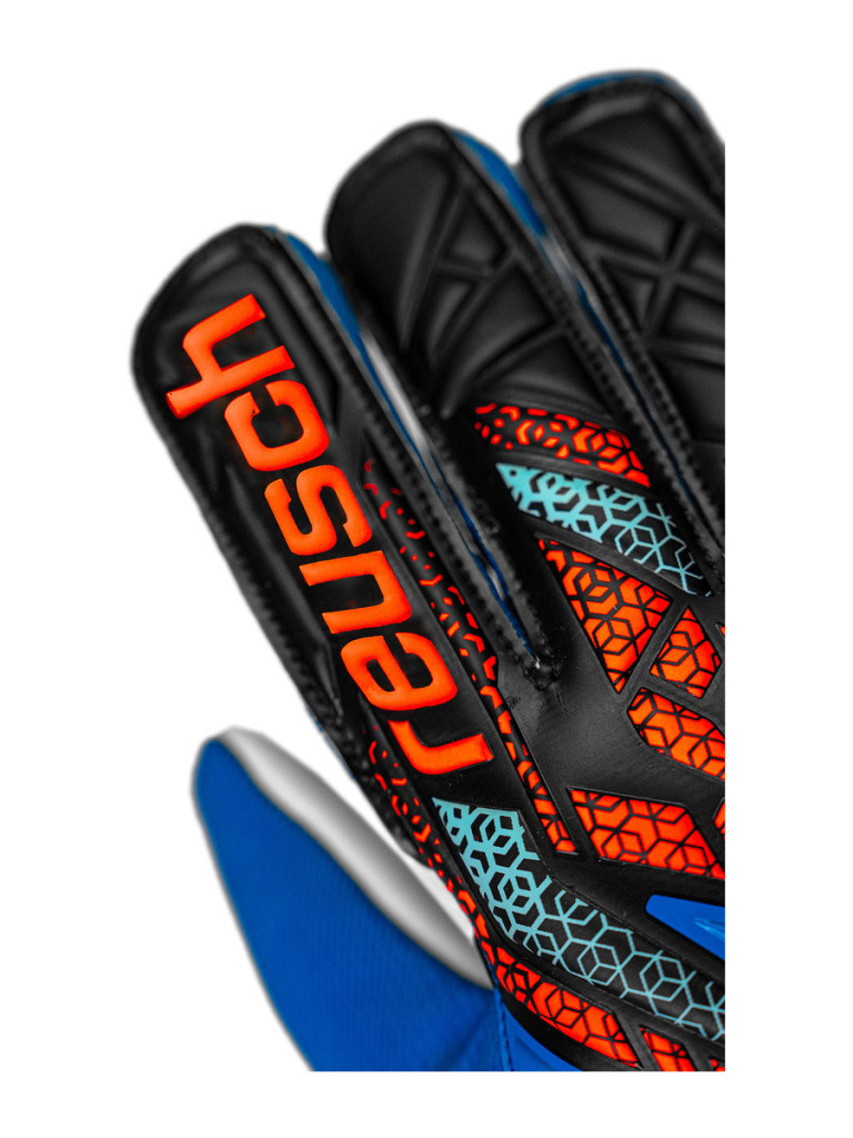 Детски вратарски ръкавици Reusch Attrakt Starter Solid Junior 2025 - Blue-Orange-Black