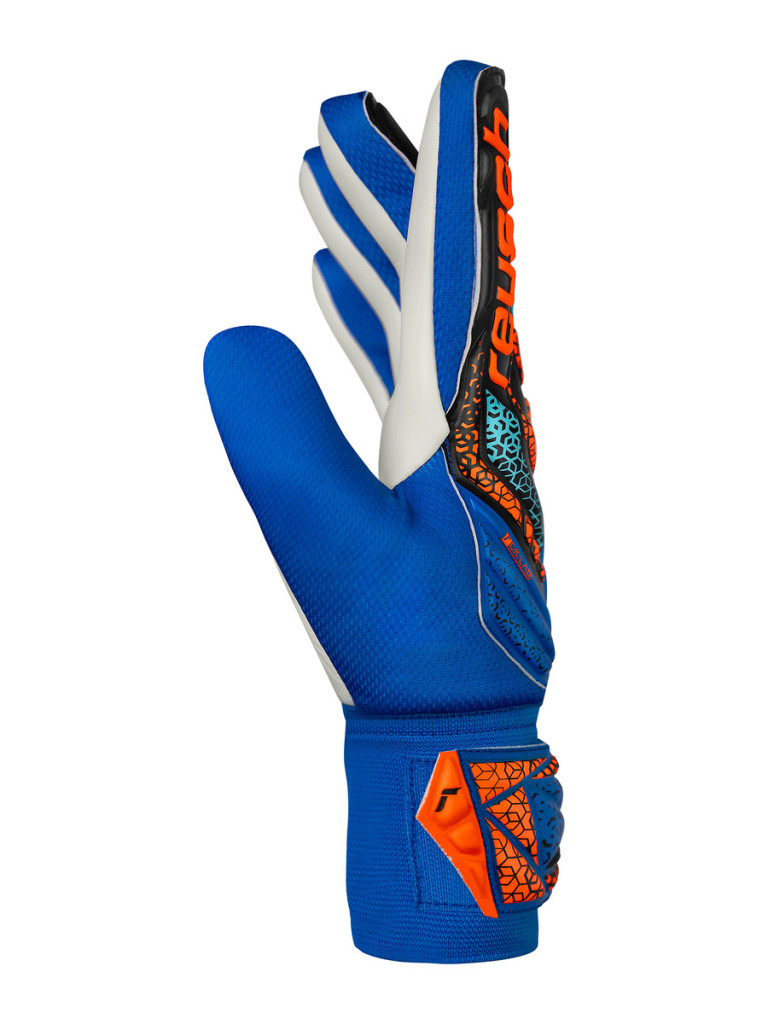 Детски вратарски ръкавици Reusch Attrakt Starter Solid Junior 2025 - Blue-Orange-Black