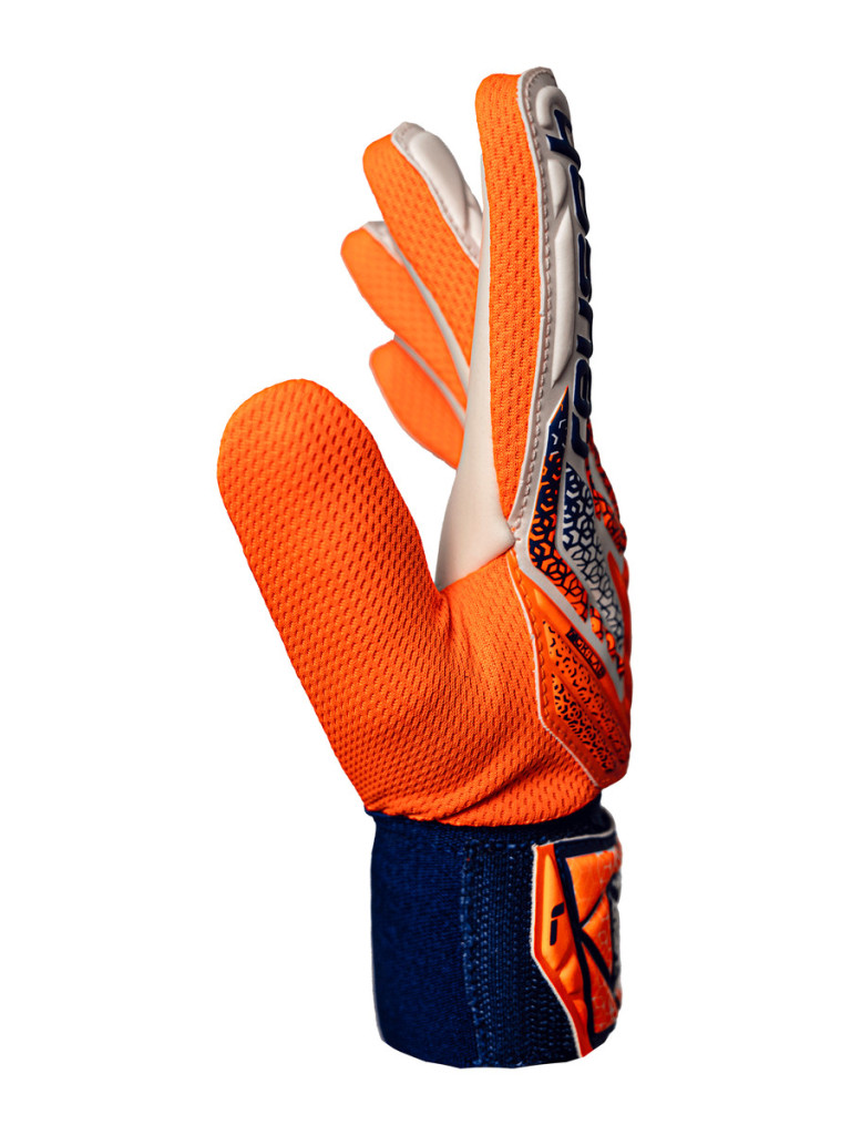 Детски вратарски ръкавици Reusch Attrakt Starter Solid Junior 2025 - Shocking Orange-Energize Blue