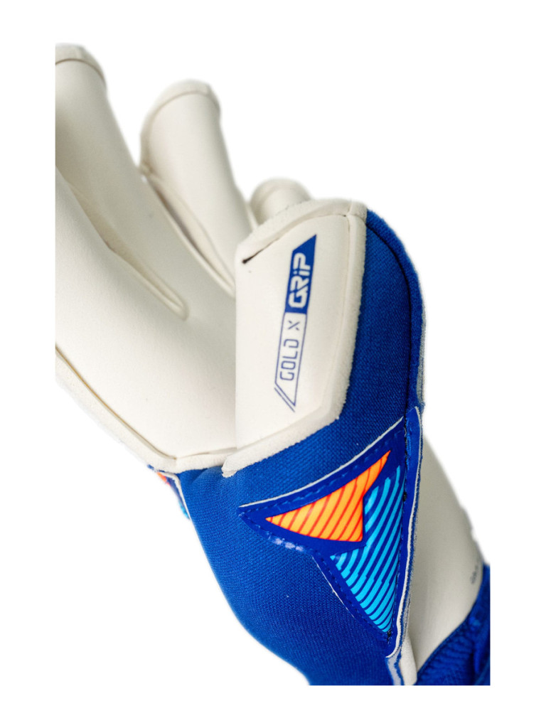 Вратарски ръкавици Reusch Attrakt Gold X Evolution 2026 - Sharp Blue-White-Shocking Orange