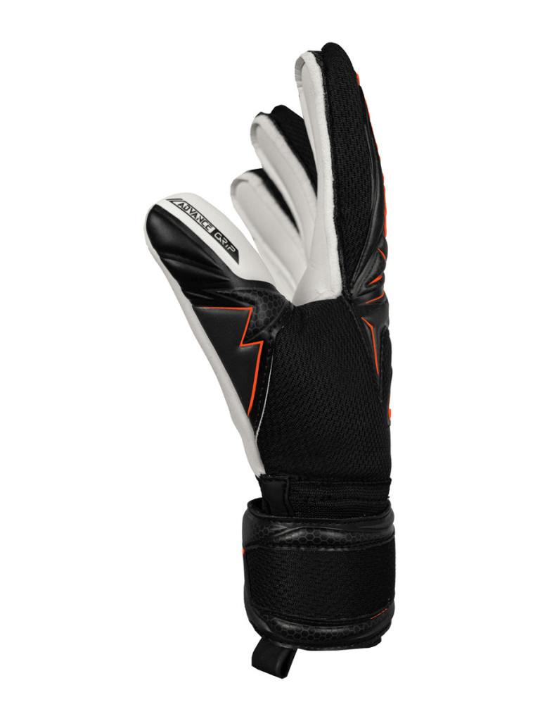 Reusch Attrakt Advance Finger Support Junior 2026 Goalkeeper Gloves - Black-Shocking-Orange