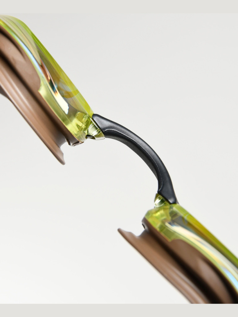 Състезателни очила за плуване Arena Cobra Core Swipe Mirror - Yellow Copper-Choco