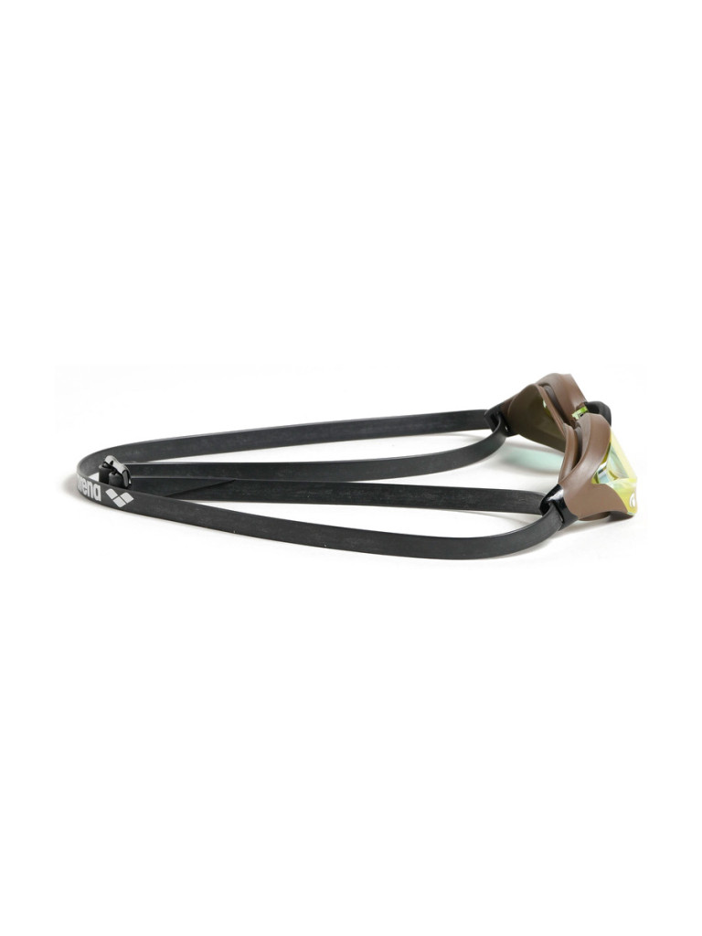Състезателни очила за плуване Arena Cobra Core Swipe Mirror - Yellow Copper-Choco