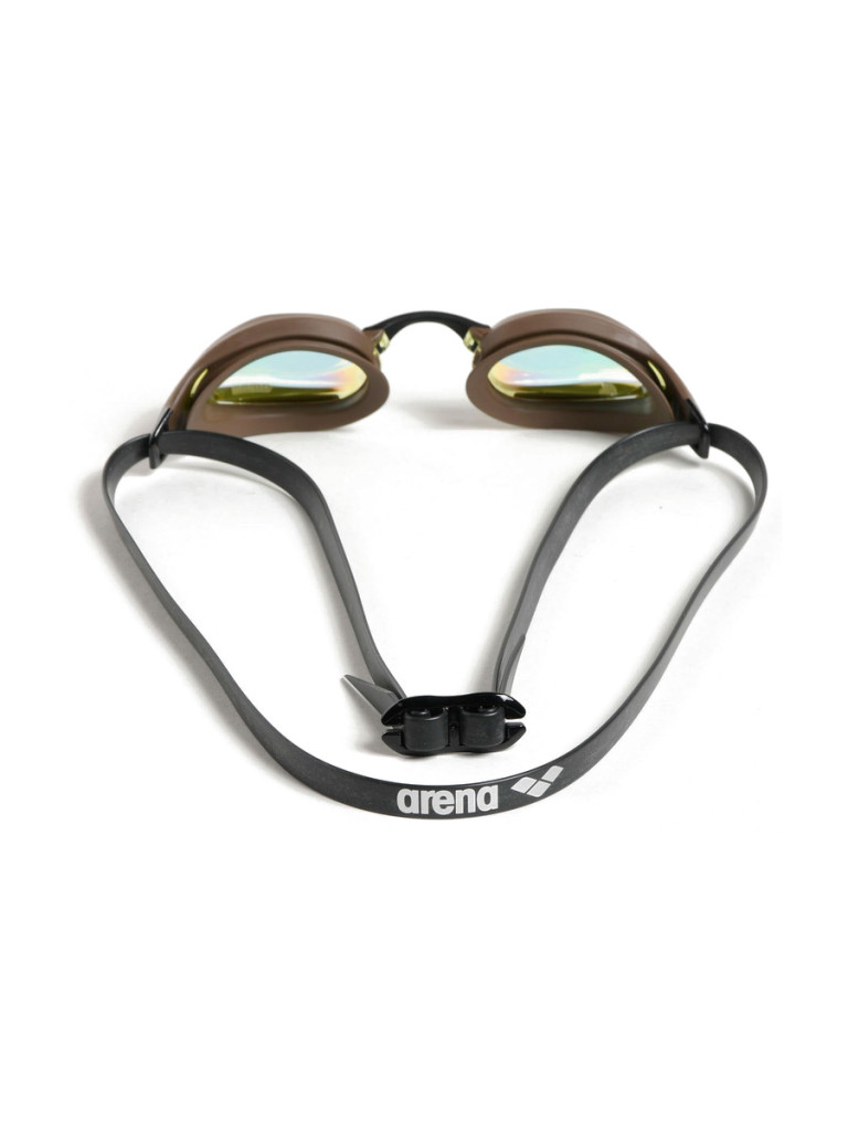 Състезателни очила за плуване Arena Cobra Core Swipe Mirror - Yellow Copper-Choco