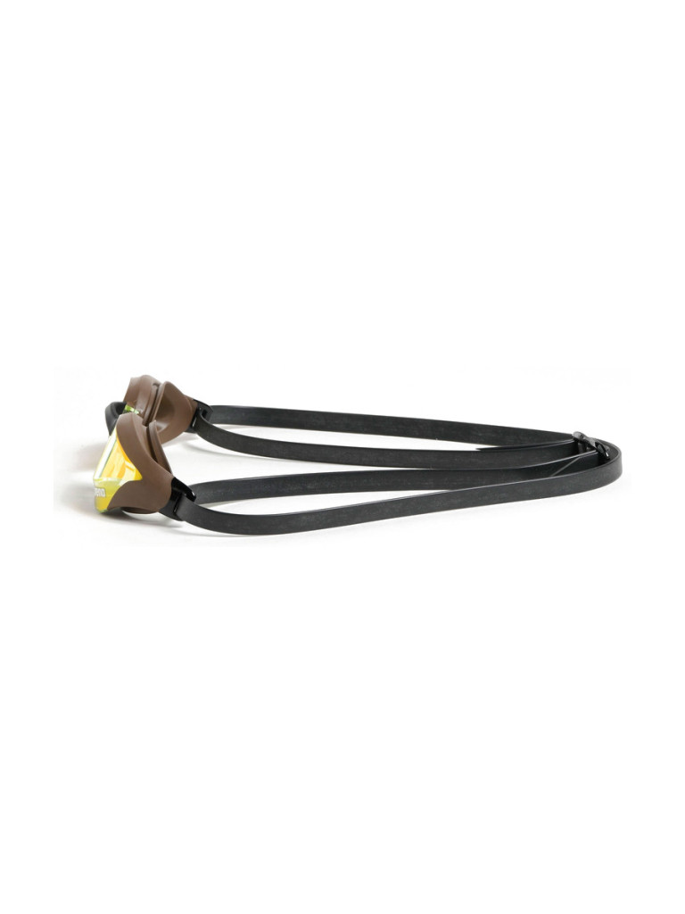 Състезателни очила за плуване Arena Cobra Core Swipe Mirror - Yellow Copper-Choco