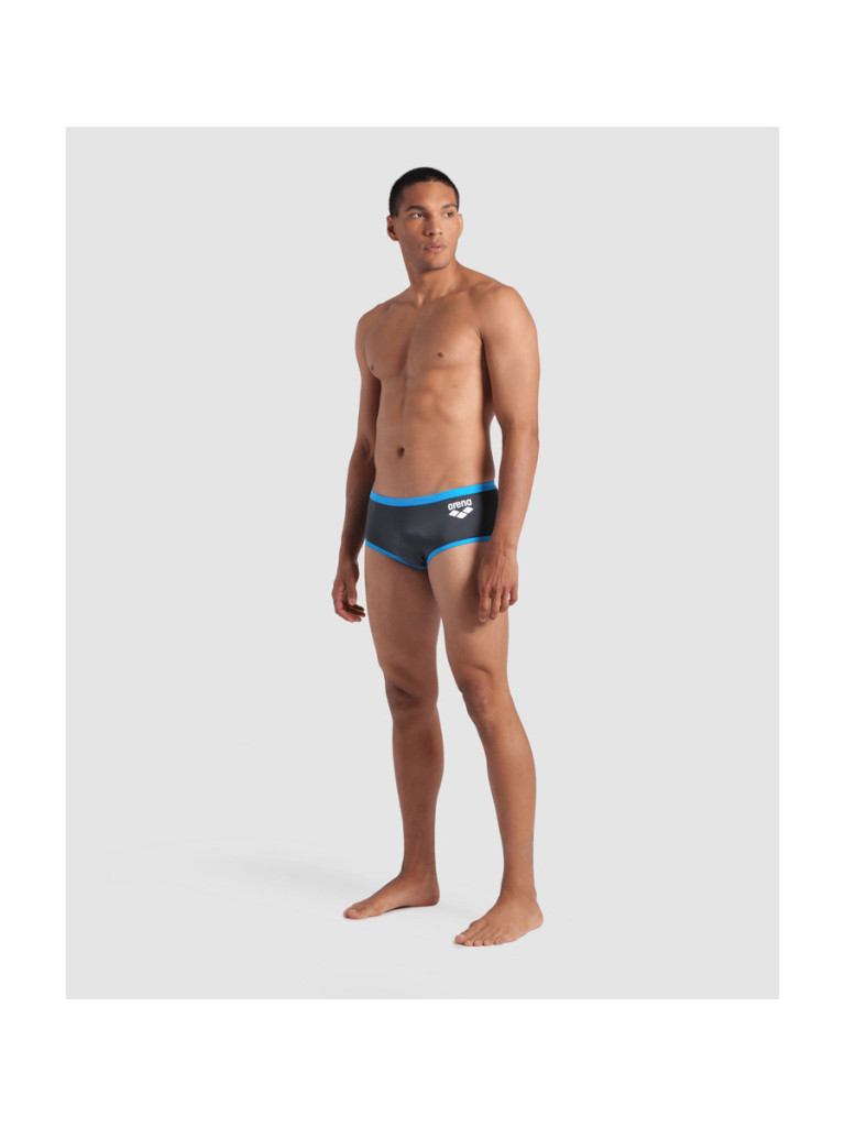 Мъжки бански Arena One Biglogo Low Waist Short - Asphalt-Turquoise
