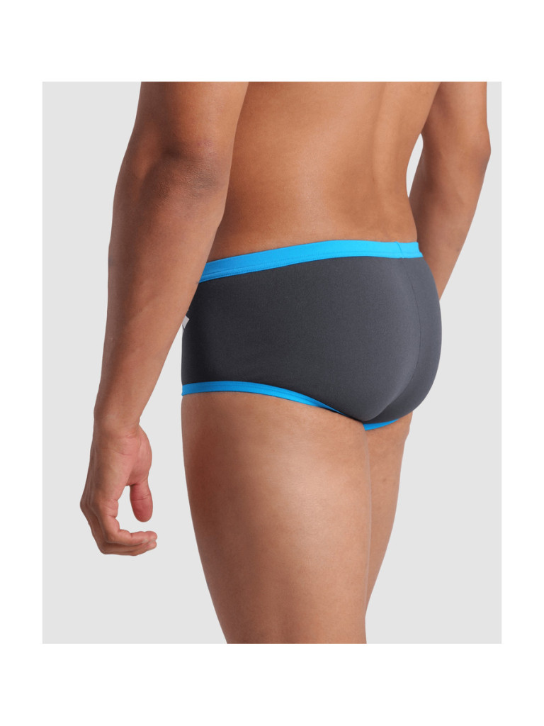 Мъжки бански Arena One Biglogo Low Waist Short - Asphalt-Turquoise