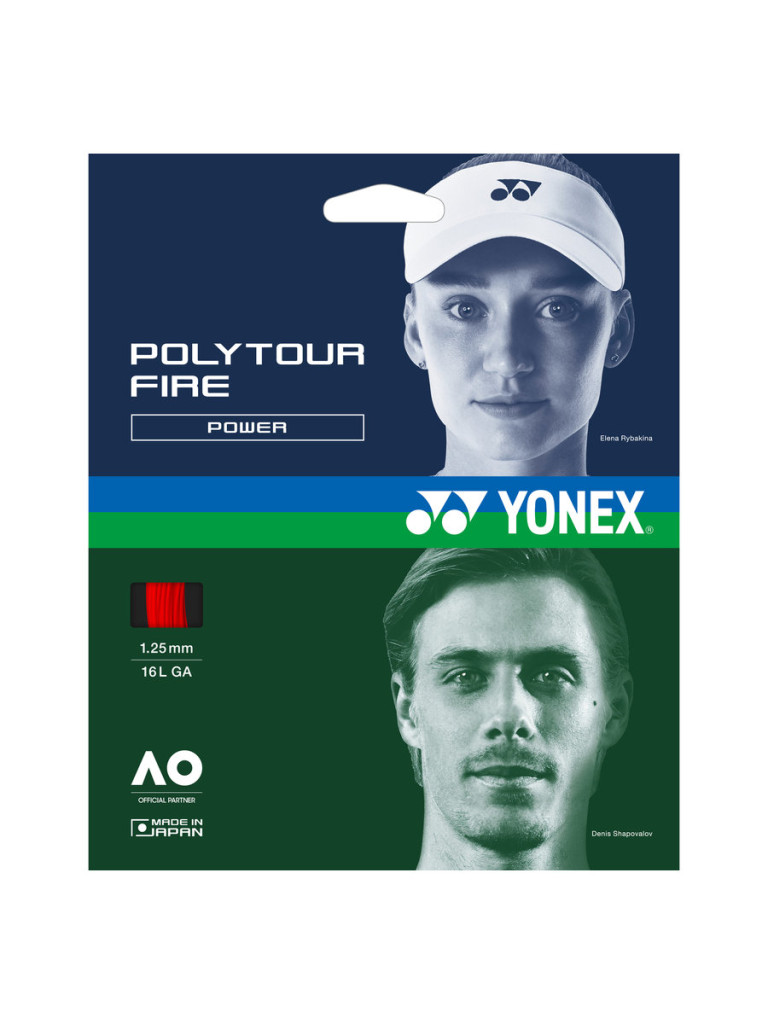 Тенис кордаж Yonex POLYTOUR FIRE 12 м - Red