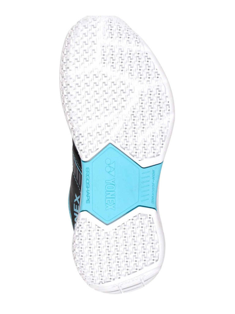 Детски обувки за тенис и бадминтон Yonex Power Cushion Strider Flow Junior Lace - Black/Blue