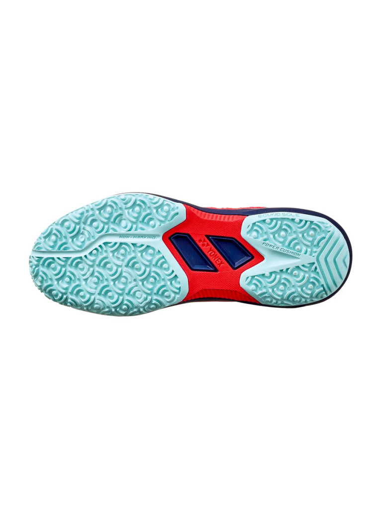 Детски тенис обувки Yonex Power Cushion AD-ACCEL Clay - Sunset Red