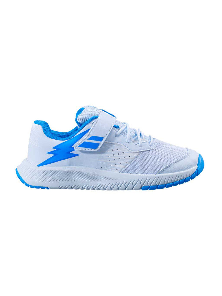 Babolat PULSION ALL COURT KID WHITE BLUE детски тенис обувки