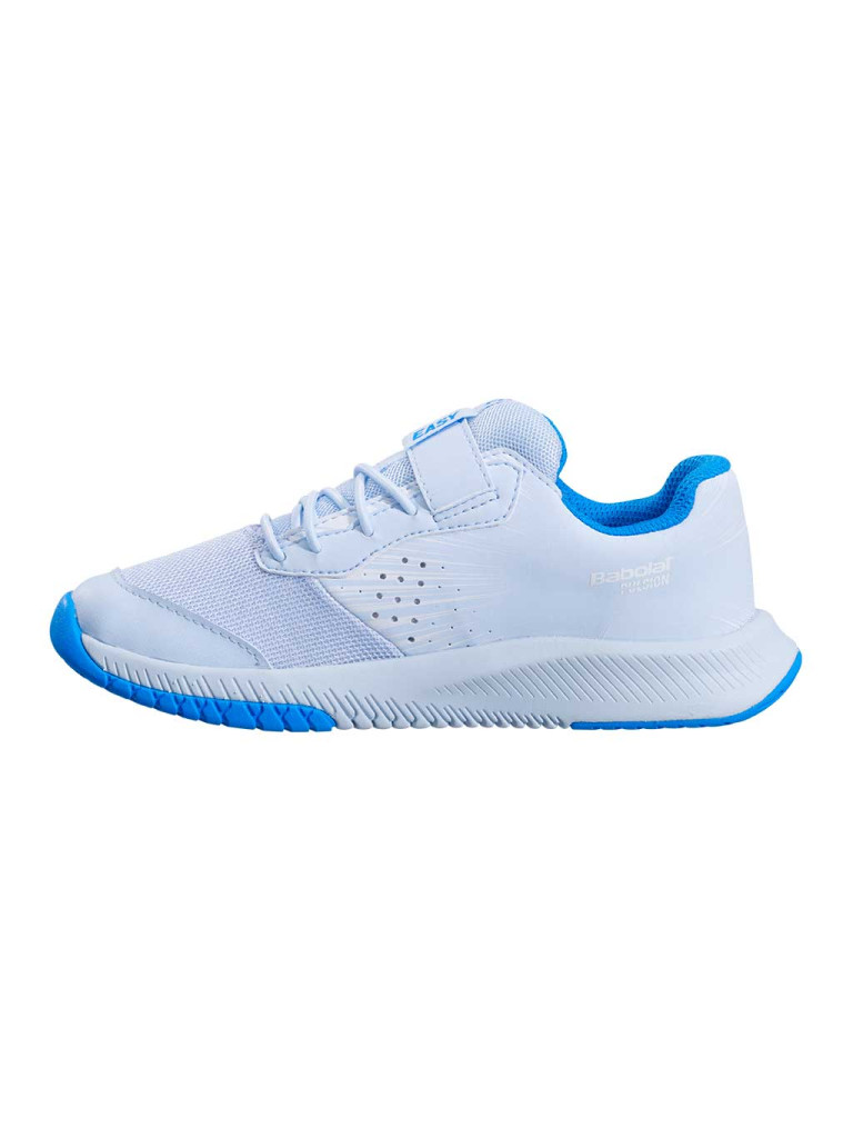 Babolat PULSION ALL COURT KID WHITE BLUE детски тенис обувки