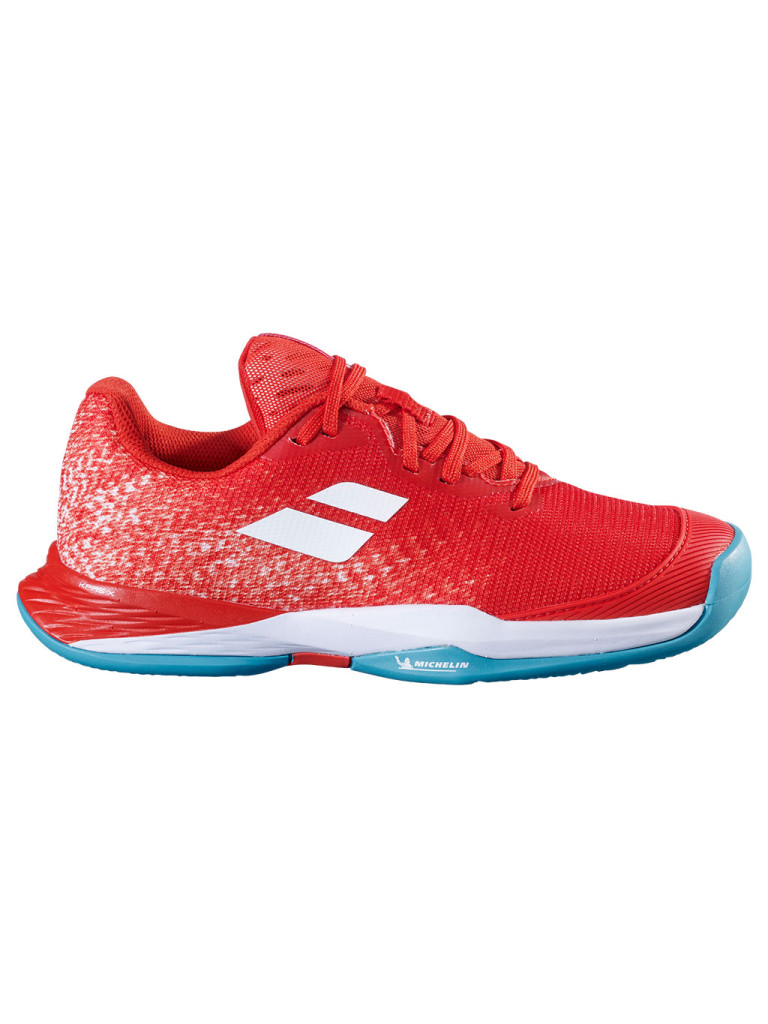 Тенис обувки Babolat JET MACH 3 KID GIRL ALL COURT FIESTA RED