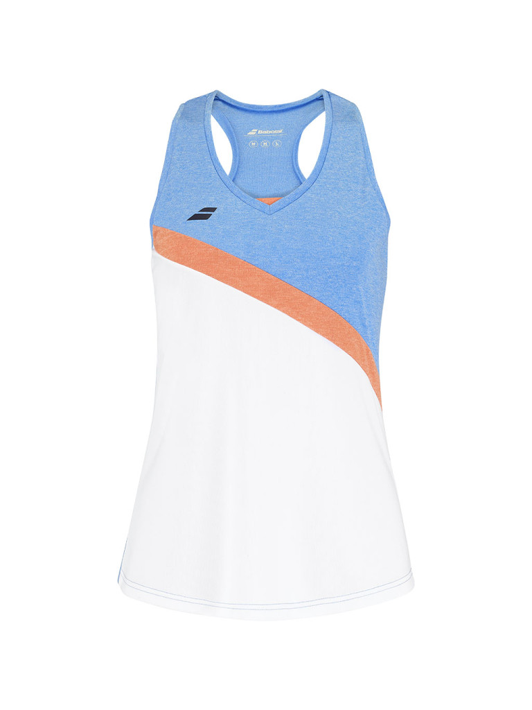 Babolat PLAY TANK TOP WOMEN WHITE / BLUE дамски потник