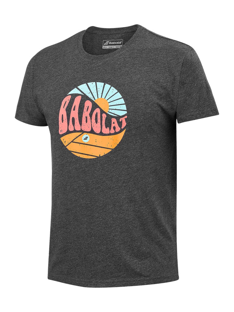 Babolat EXERCISE VINTAGE TEE MEN BLACK HTHR мъжка тениска