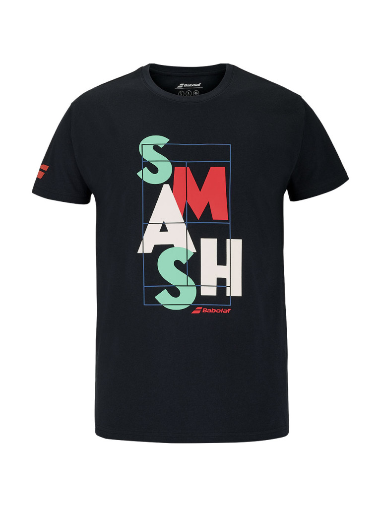 Babolat EXERCISE MESSAGE TEE BLACK мъжка тениска