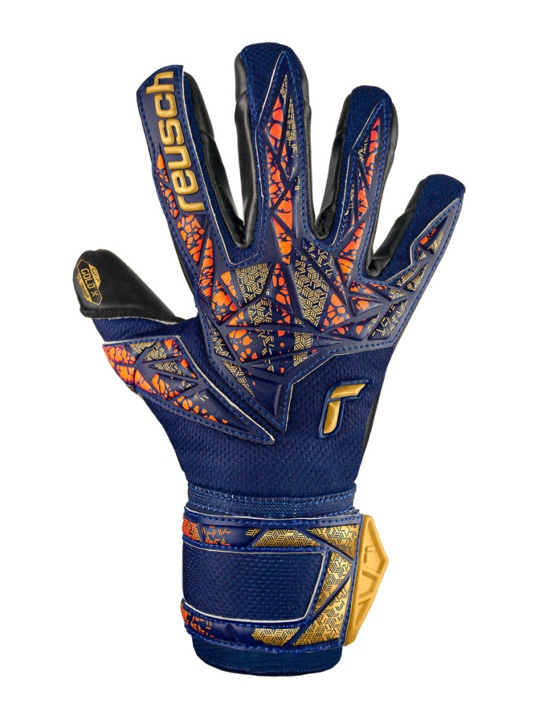 Вратарски ръкавици Reusch Attrakt Gold X 2024 - Premium Blue-Gold-Black