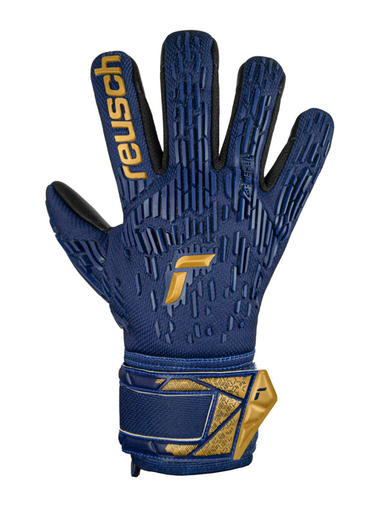 Reusch Attrakt Freegel Silver Junior 2024 Goalkeeper Gloves - Blue-Gold-Orange