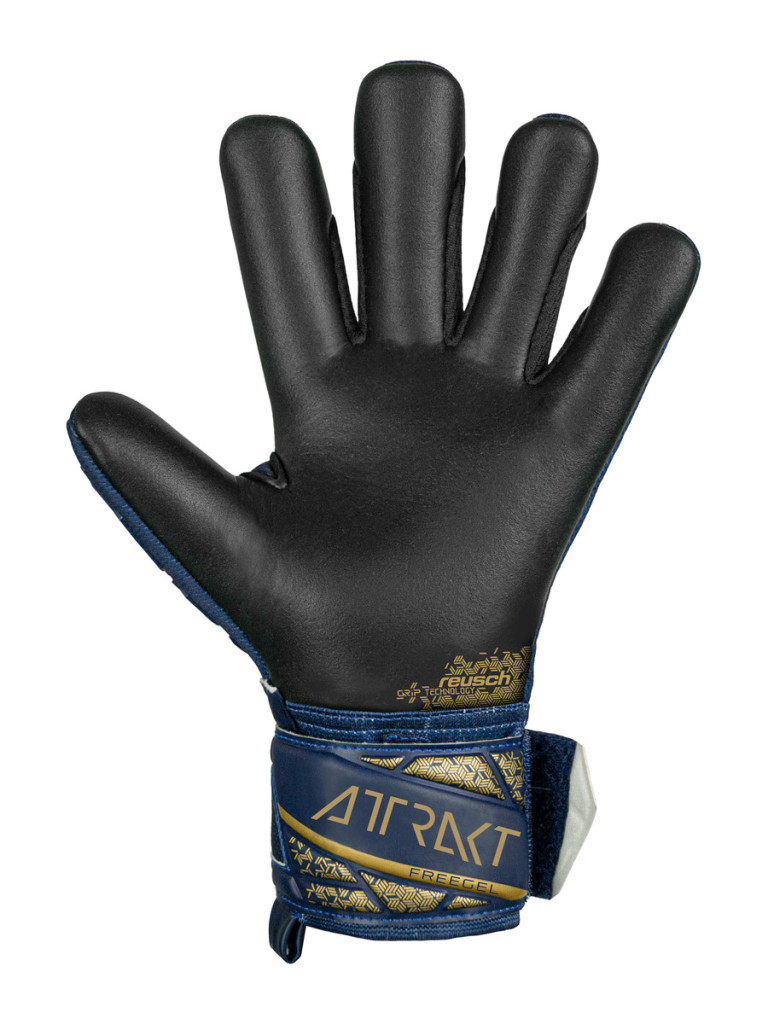 Reusch Attrakt Freegel Silver Junior 2024 Goalkeeper Gloves - Blue-Gold-Orange