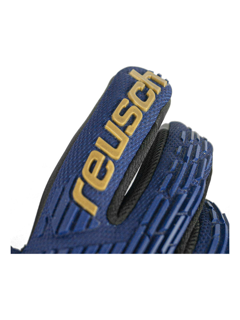 Reusch Attrakt Freegel Silver Junior 2024 Goalkeeper Gloves - Blue-Gold-Orange