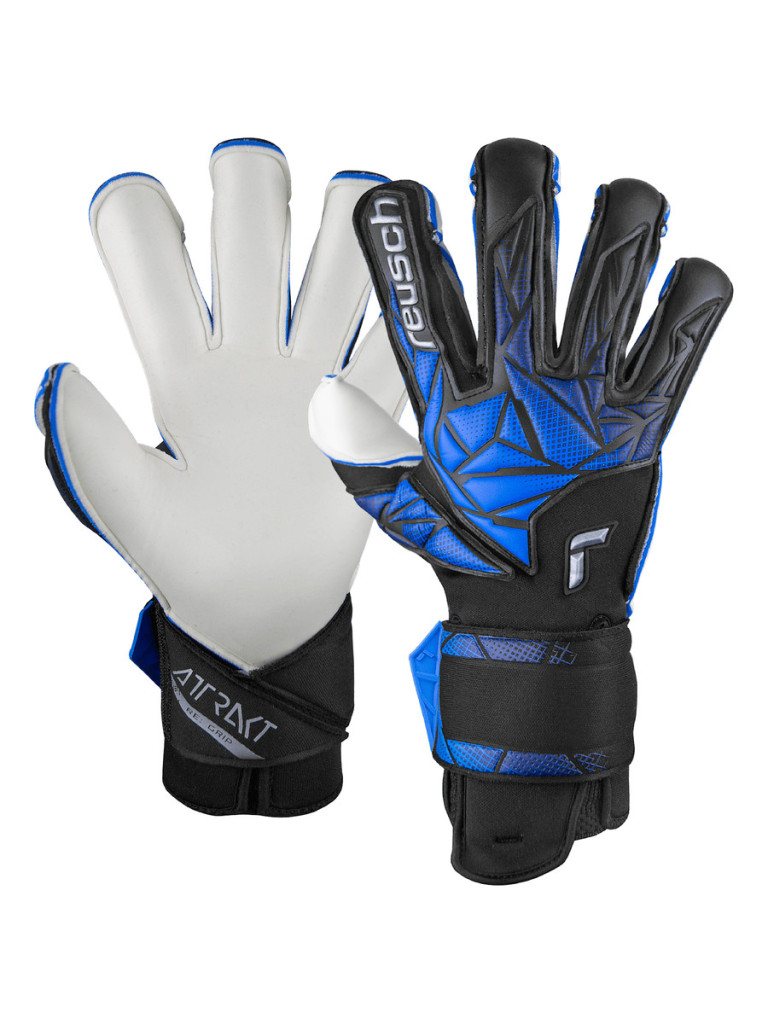 Вратарски ръкавици Reusch Attrakt RE:GRIP 2024 - Black-Electric Blue