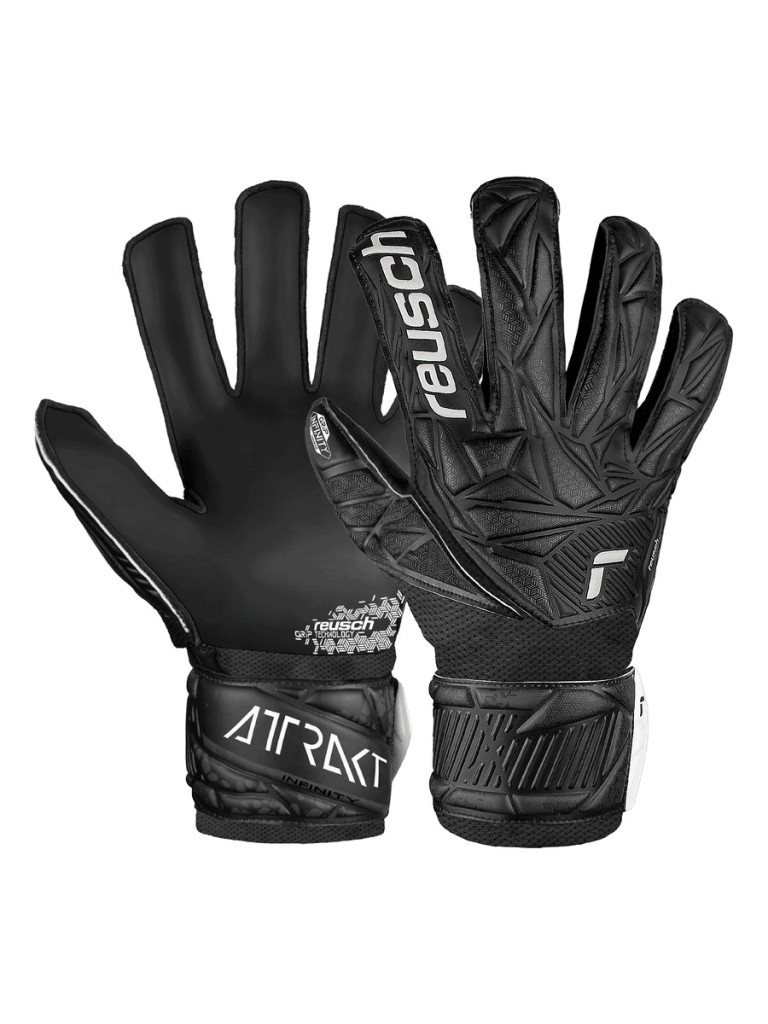 Reusch Attrakt Infinity Junior 2024 Goalkeeper Gloves - Black