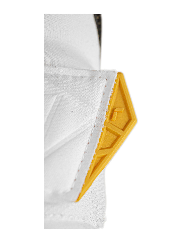 Детски вратарски ръкавици Reusch Pure Contact Gold GluePrint Junior 2024 - White-Gold-Black