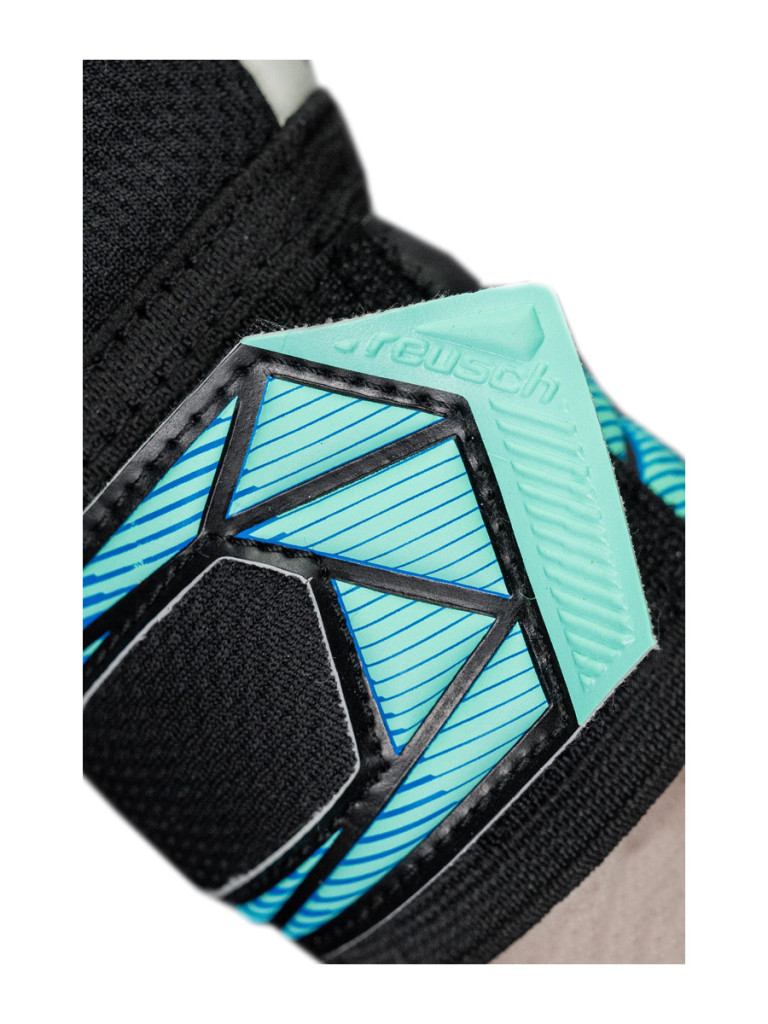 Детски вратарски ръкавици Reusch Attrakt RE:GRIP NC Junior 2026 - Black-Ocean-Light