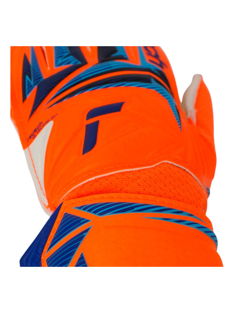 Детски вратарски ръкавици Reusch Attrakt Solid Junior 2026 - Orange-Blue