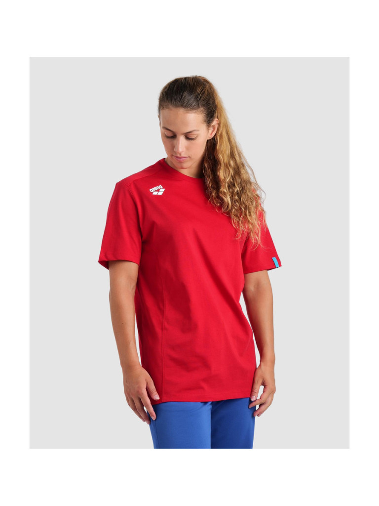 Унисекс тениска Arena Team T-Shirt Panel - Red