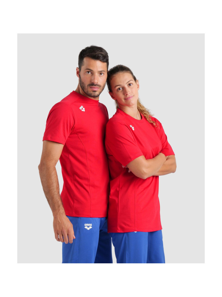 Унисекс тениска Arena Team T-Shirt Panel - Red