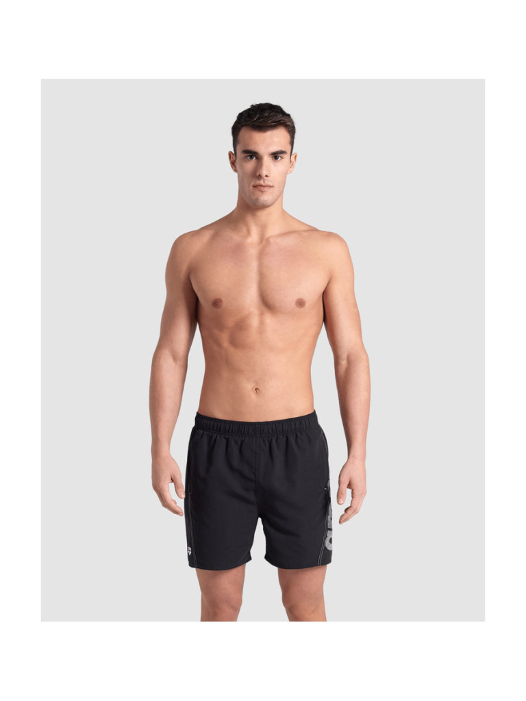 Мъжки плажни шорти Arena Fundamentals Arena Logo Boxer R - Black-White