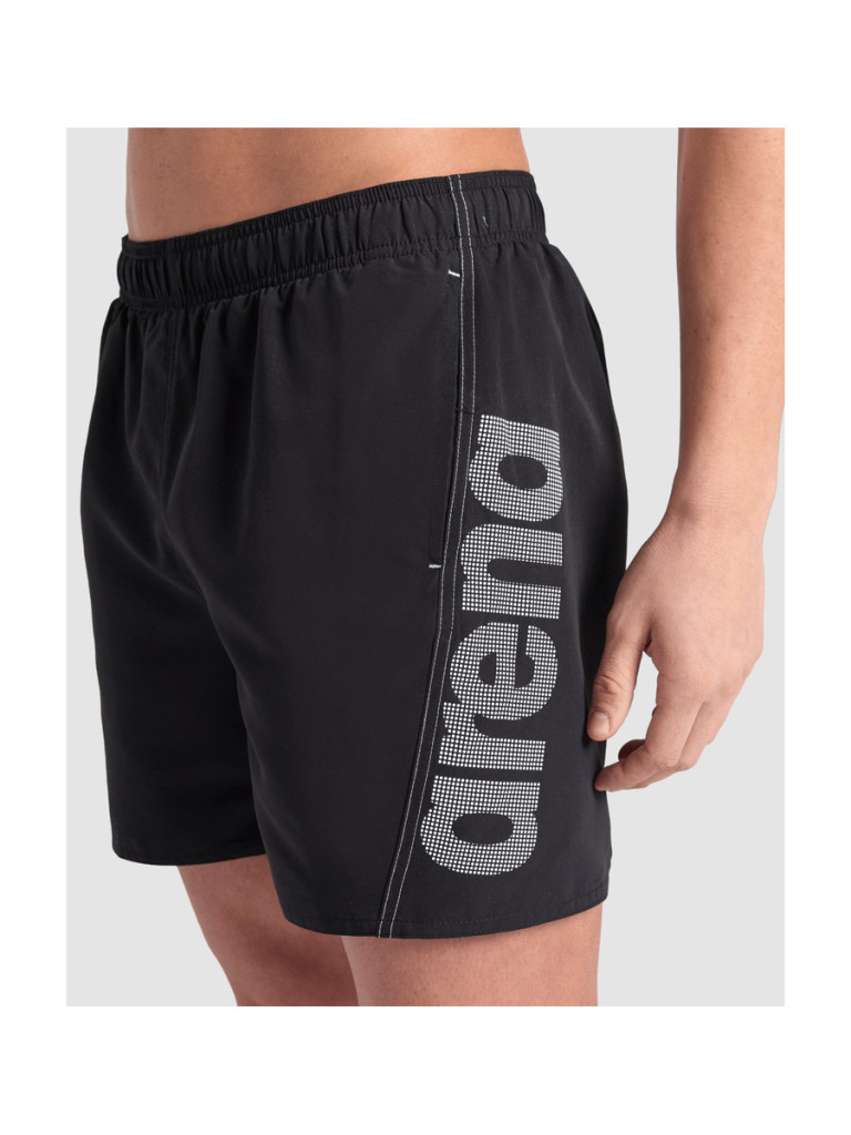 Мъжки плажни шорти Arena Fundamentals Arena Logo Boxer R - Black-White