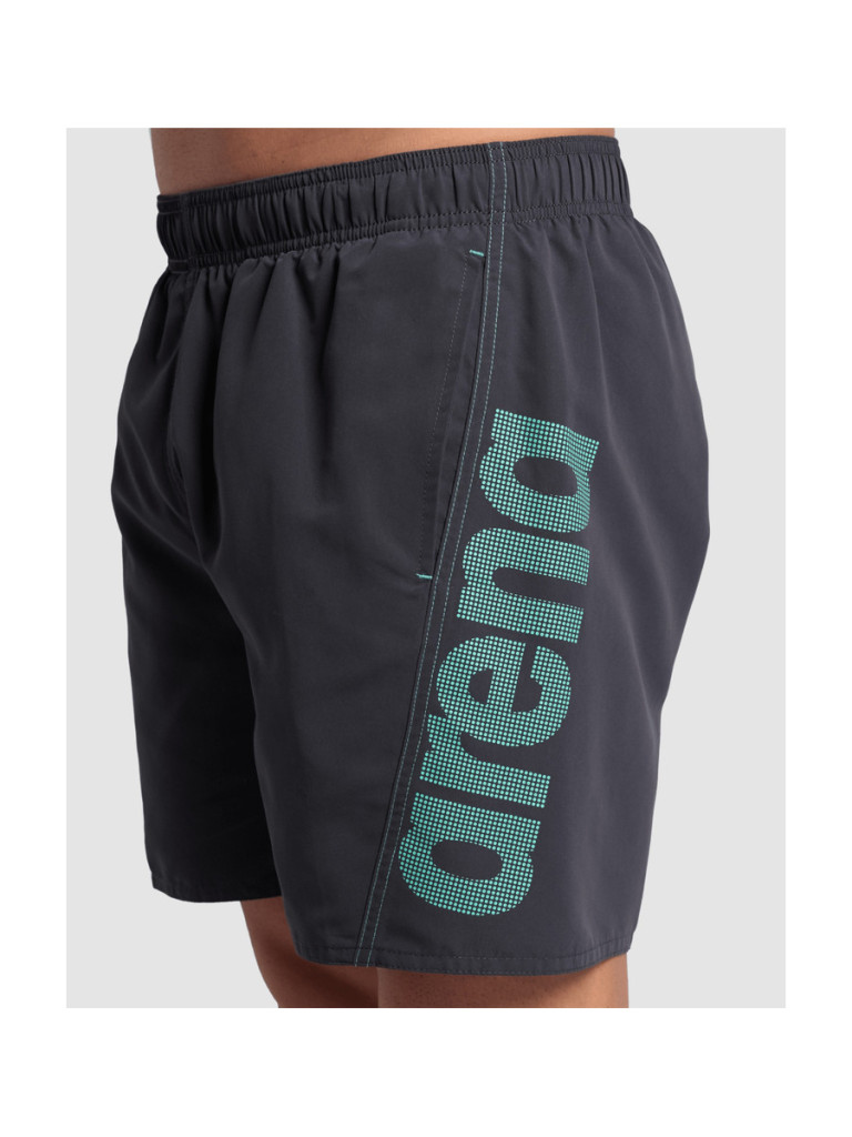 Мъжки плажни шорти Arena Fundamentals Arena Logo Boxer R - Asphalt-Water
