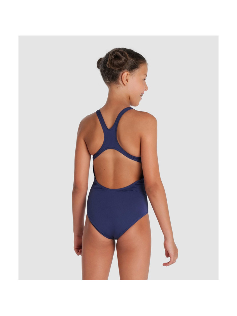 Детски цял бански Arena Team Swim Pro Solid за момичета - Navy-White