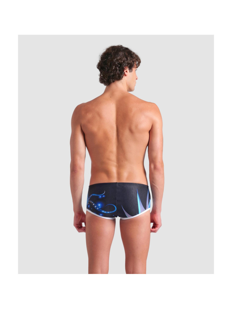 Мъжки бански Arena One Print Low Waist Short - Black Multi-Black