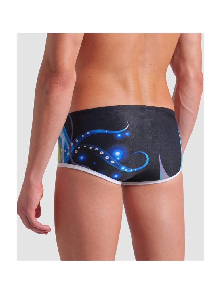 Мъжки бански Arena One Print Low Waist Short - Black Multi-Black