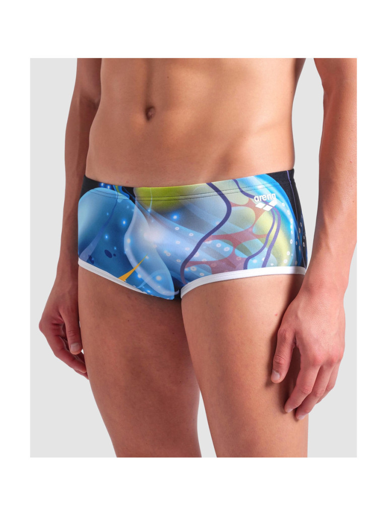 Мъжки бански Arena One Print Low Waist Short - Black Multi-Black