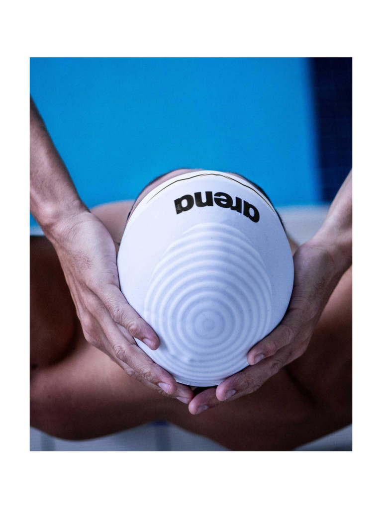 Състезателна шапка Arena Aquaforce Wave Cap (White-Black)