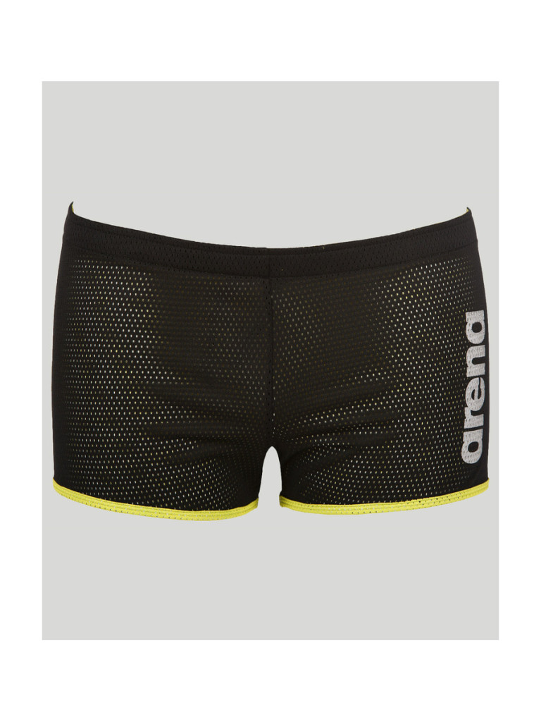 Унисекс тренировъчен бански Arena Square Cut Drag Suit - Black-Yellow