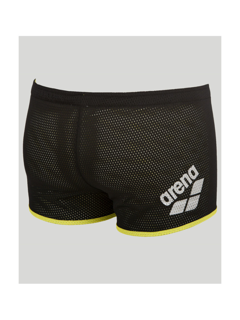 Унисекс тренировъчен бански Arena Square Cut Drag Suit - Black-Yellow