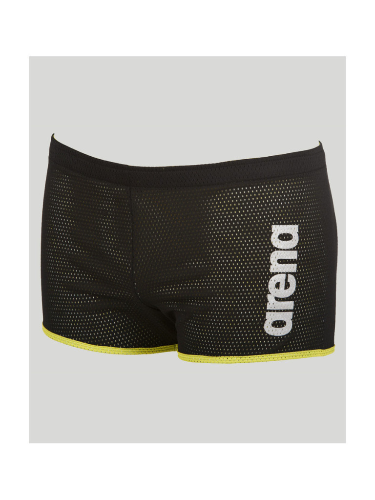 Унисекс тренировъчен бански Arena Square Cut Drag Suit - Black-Yellow